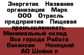 Энергетик › Название организации ­ Марк 4, ООО › Отрасль предприятия ­ Пищевая промышленность › Минимальный оклад ­ 1 - Все города Работа » Вакансии   . Ненецкий АО,Шойна п.